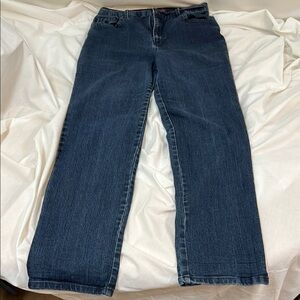 Gloria Vanderbilt Amanda Women's Straight Leg Jeans - Dark Blue Size 12 Long